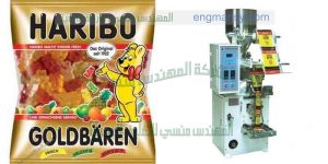 ماكينة تغليف البونبون الملون في اكياس صغيرة الحجم